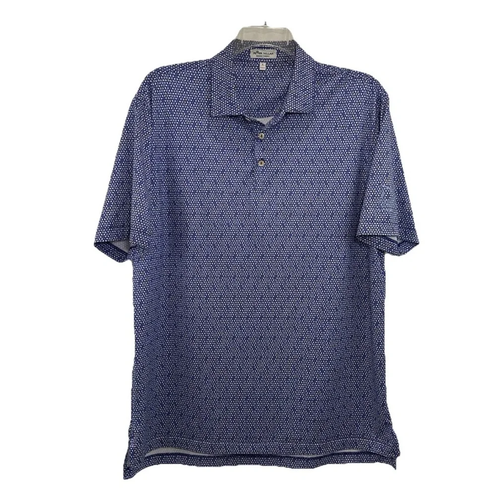 Peter Millar Summer Comfort Polo Shirt Men’s Large Short Sleeve Embroidered Golf